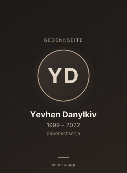 Gedenkportrait von Yevhen Danylkiv
