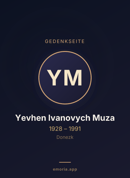 Gedenkportrait von Yevhen Ivanovych Muza