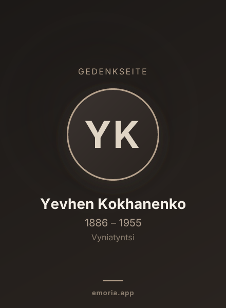 Gedenkportrait von Yevhen Kokhanenko