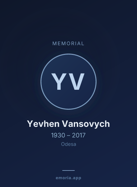Memorial portrait of Yevhen Vansovych