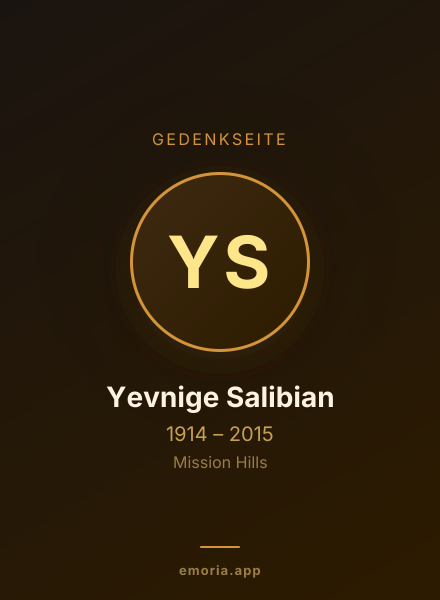 Gedenkportrait von Yevnige Salibian