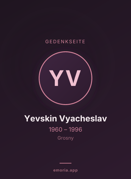 Gedenkportrait von Yevskin Vyacheslav