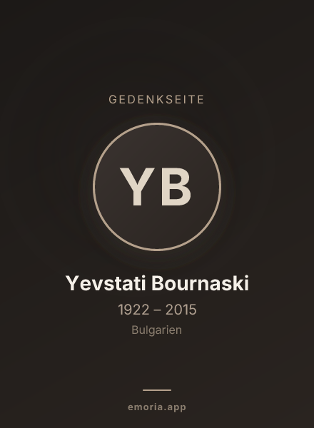 Gedenkportrait von Yevstati Bournaski