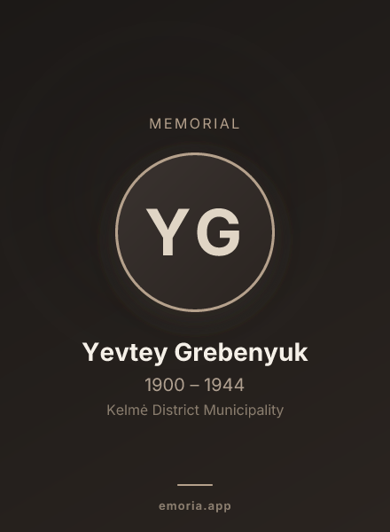 Memorial portrait of Yevtey Grebenyuk