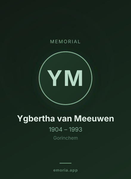Memorial portrait of Ygbertha van Meeuwen