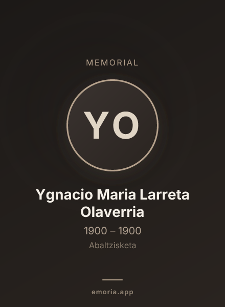 Memorial portrait of Ygnacio Maria Larreta Olaverria