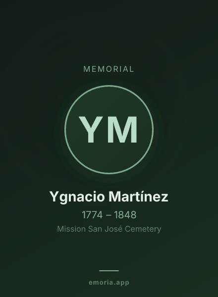 Memorial portrait of Ygnacio Martínez
