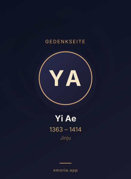 Gedenkportrait von Yi Ae