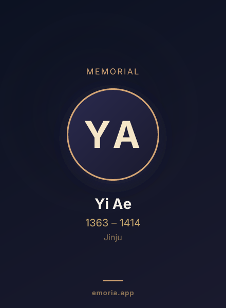 Memorial portrait of Yi Ae