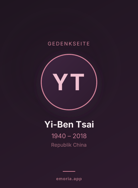 Gedenkportrait von Yi-Ben Tsai
