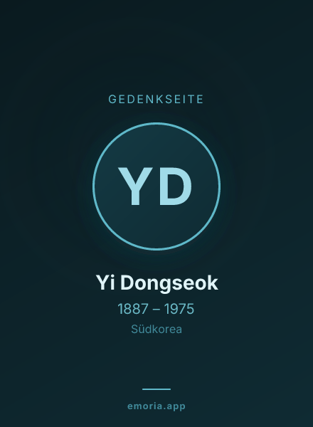 Gedenkportrait von Yi Dongseok