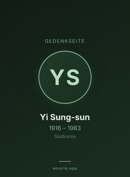 Gedenkportrait von Yi Sung-sun