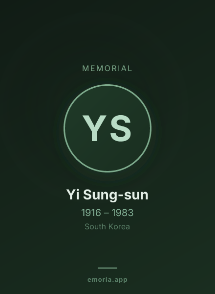 Memorial portrait of Yi Sung-sun