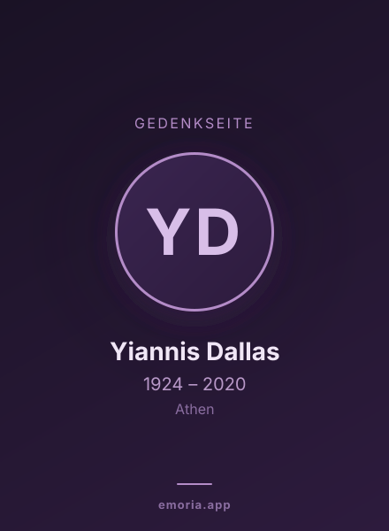 Gedenkportrait von Yiannis Dallas