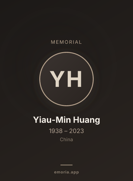 Memorial portrait of Yiau-Min Huang
