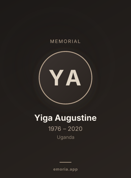 Memorial portrait of Yiga Augustine