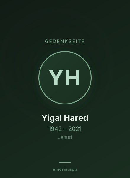 Gedenkportrait von Yigal Hared