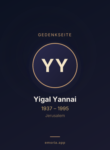 Gedenkportrait von Yigal Yannai