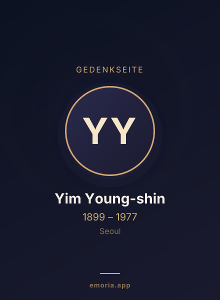Gedenkportrait von Yim Young-shin