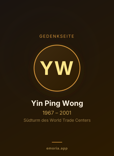 Gedenkportrait von Yin Ping Wong