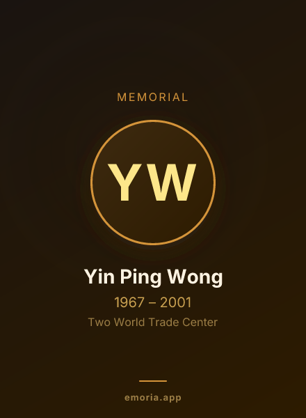 Memorial portrait of Yin Ping Wong