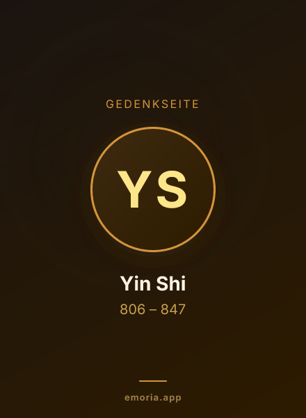 Gedenkportrait von Yin Shi