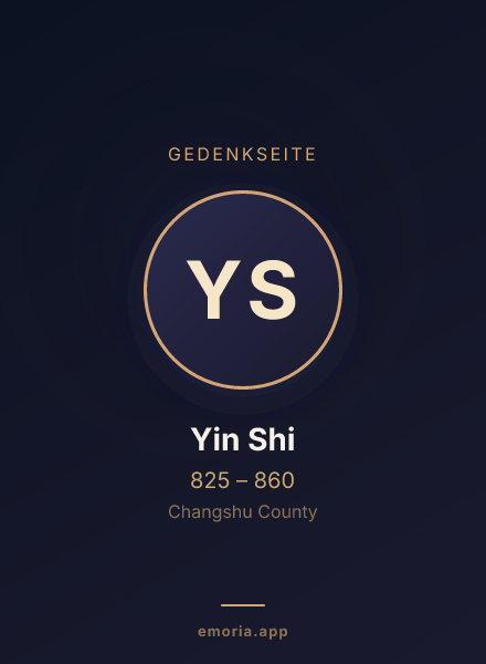 Gedenkportrait von Yin Shi