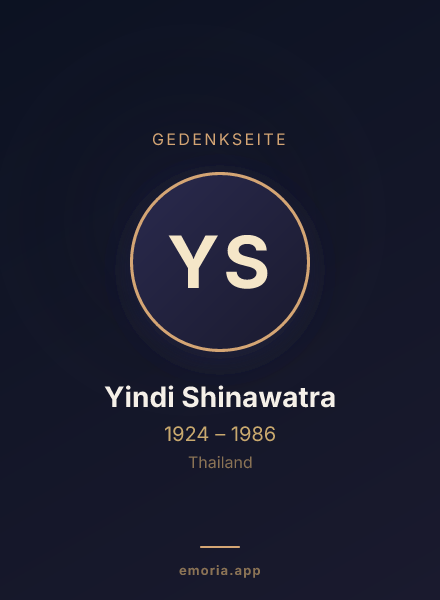 Gedenkportrait von Yindi Shinawatra