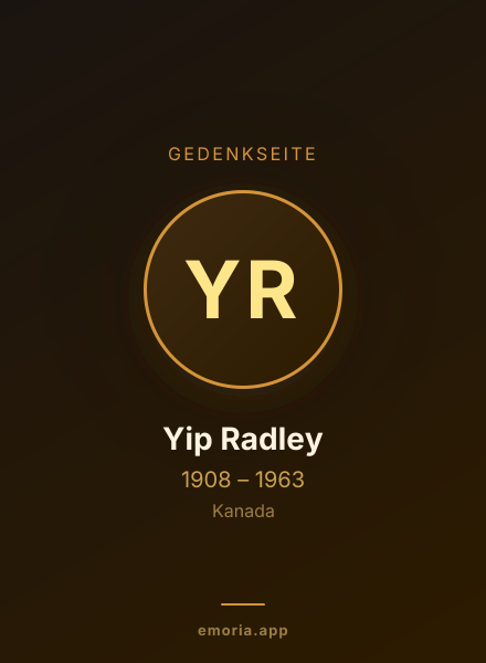 Gedenkportrait von Yip Radley