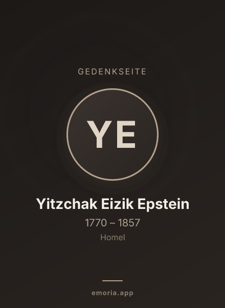 Gedenkportrait von Yitzchak Eizik Epstein