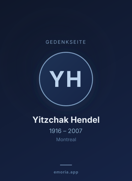 Gedenkportrait von Yitzchak Hendel