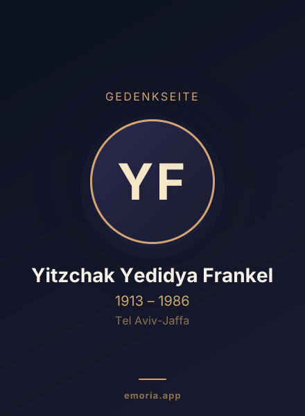 Gedenkportrait von Yitzchak Yedidya Frankel