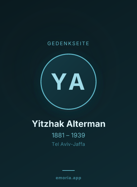 Gedenkportrait von Yitzhak Alterman