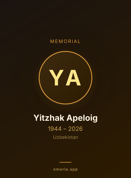 Memorial portrait of Yitzhak Apeloig