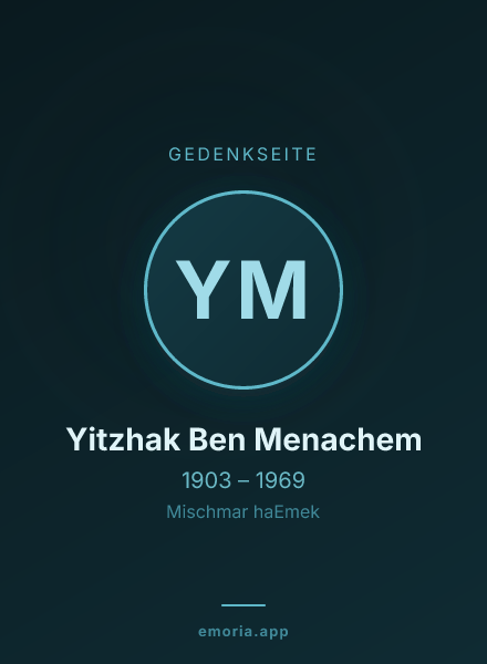 Gedenkportrait von Yitzhak Ben Menachem