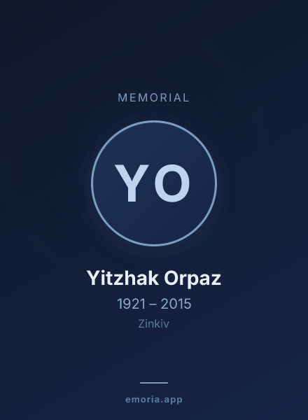 Memorial portrait of Yitzhak Orpaz
