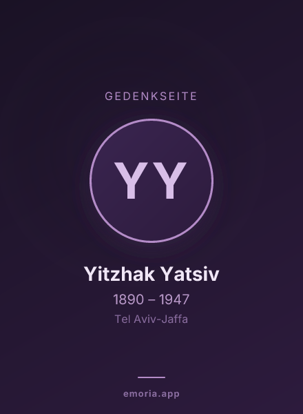 Gedenkportrait von Yitzhak Yatsiv