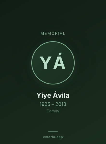 Memorial portrait of Yiye Ávila