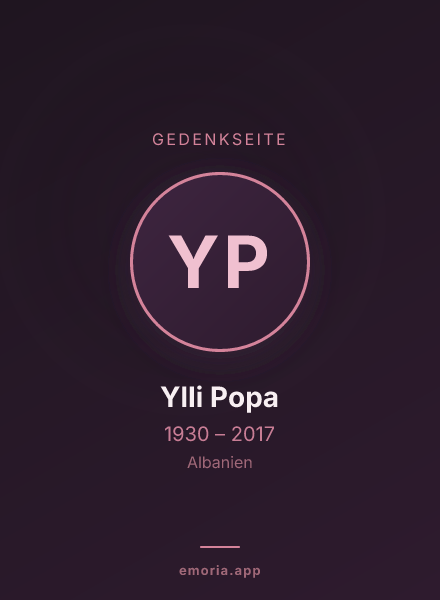 Gedenkportrait von Ylli Popa