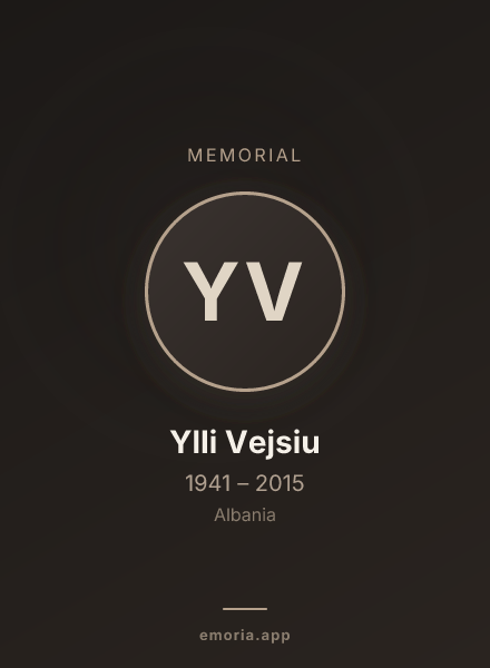 Memorial portrait of Ylli Vejsiu
