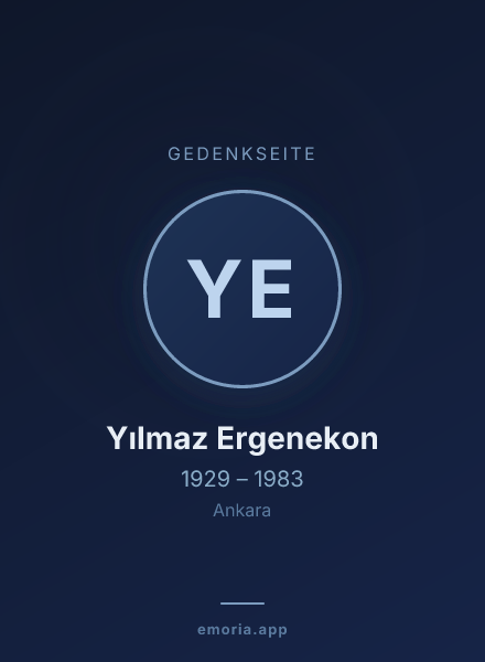 Gedenkportrait von Yılmaz Ergenekon