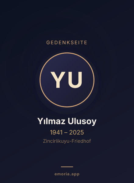 Gedenkportrait von Yılmaz Ulusoy