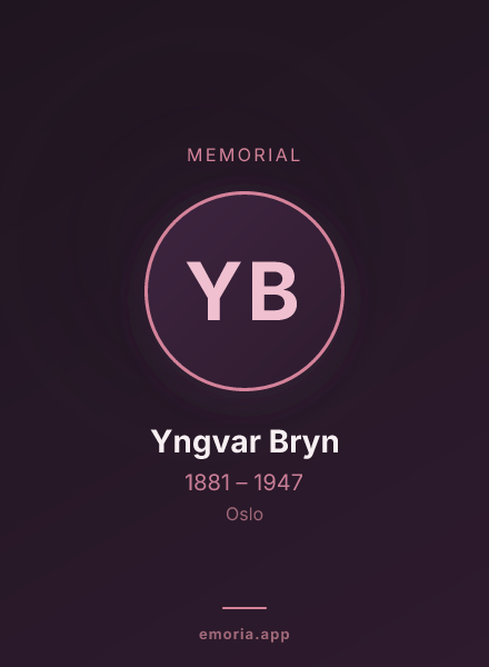 Memorial portrait of Yngvar Bryn