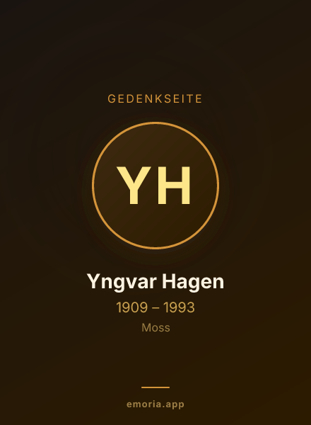 Gedenkportrait von Yngvar Hagen