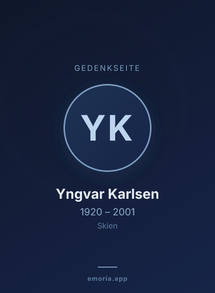 Gedenkportrait von Yngvar Karlsen
