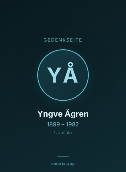 Gedenkportrait von Yngve Ågren
