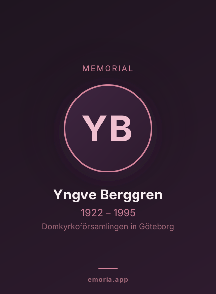 Memorial portrait of Yngve Berggren