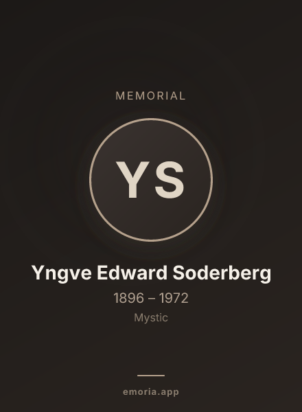 Memorial portrait of Yngve Edward Soderberg