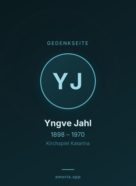 Gedenkportrait von Yngve Jahl