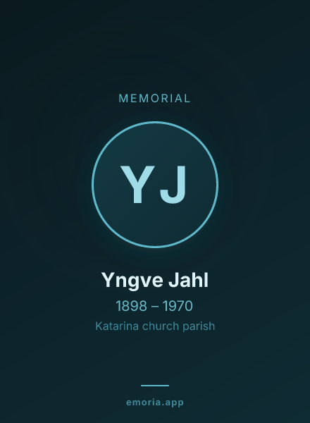 Memorial portrait of Yngve Jahl